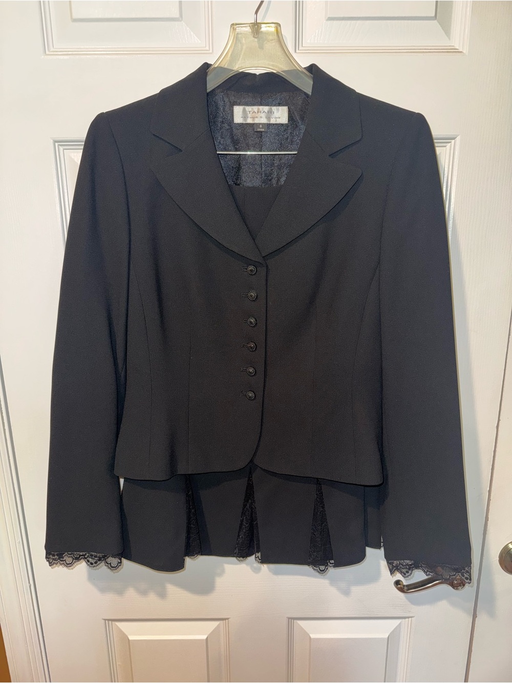 Women's 2 Piece Tahari Set with Lace-Trim